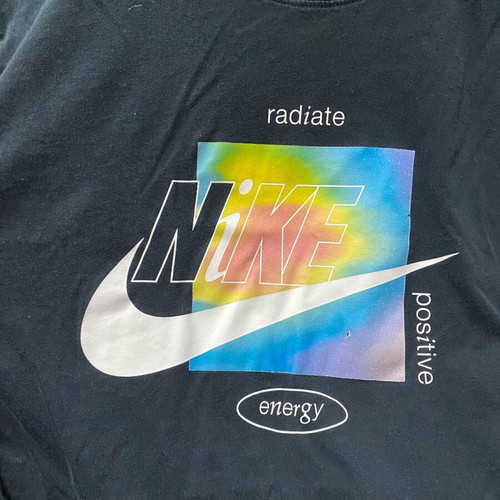 Nike T-shirt size M restored, black with defects