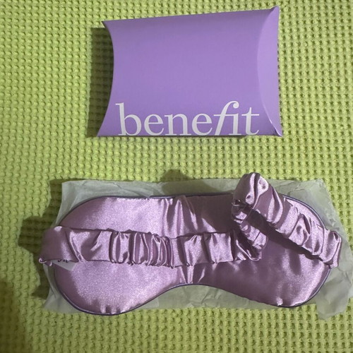 Benefit sleep mask new, purple with sequins satin