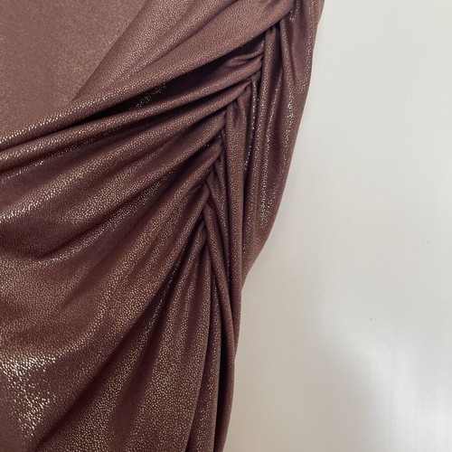 Metallic shimmer asymmetric skirt, size S