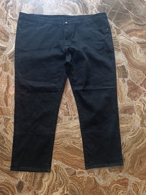 Men's black jeans size 6XL new with stretch