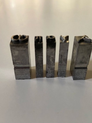 Typography blocks "Αγαπω" like new, rare