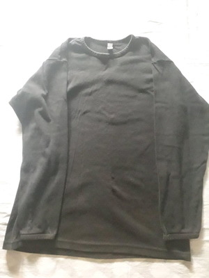 Blouse used long-sleeve black, size L (fits S M)