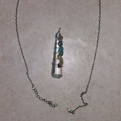 Handmade Chakra Balancing Pendant like new, transparent plastic