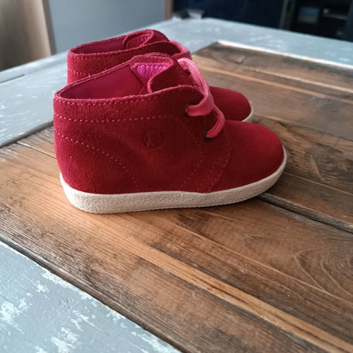 Falcotto baby red leather shoes new, size 19