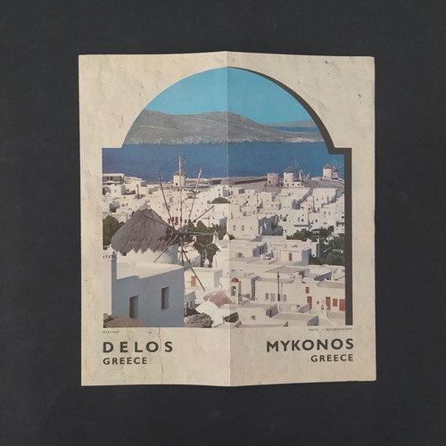 Vintage Mykonos-Delos tourist brochure 1962, like new