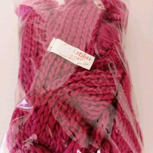 Pink braided scarf new