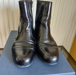 Men's leather boots used, size 42, black