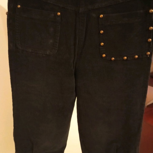 Absolute vintage black corduroy pants with knee buttons used size 2