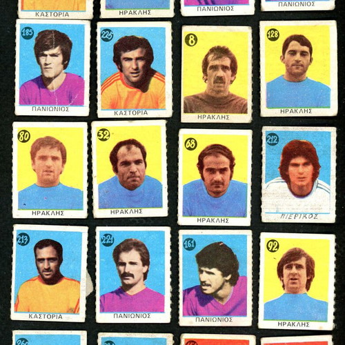 Vintage small cards used, set of 20 from the early 70s