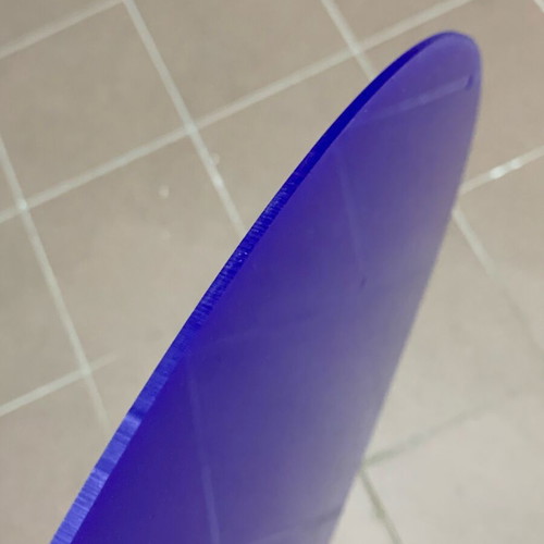 6 Blue Plexiglass Circles Like New, Diameter 50 cm