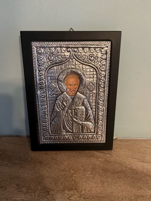 Icon made of special metal alloy used
