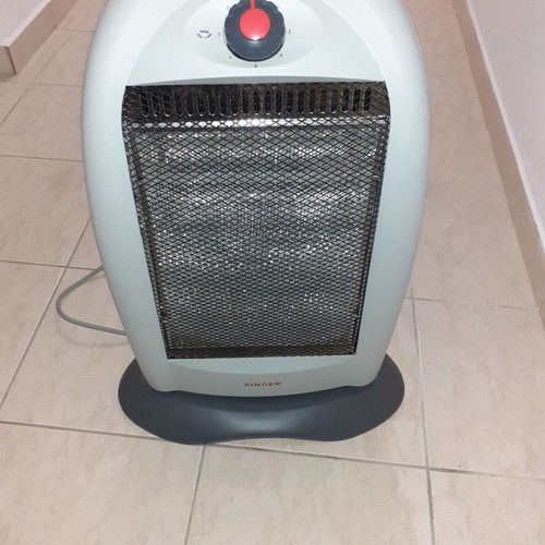 Halogen heater used, 1200W, 3 heating levels