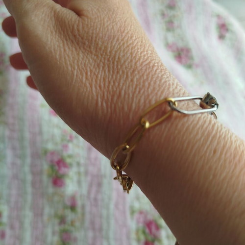 Stainless Steel Bracelet gold and silver like new