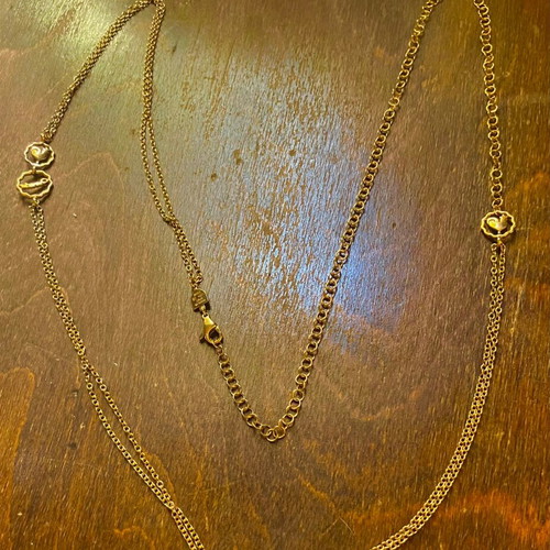 Chantecler 9K Gold Long Necklace like new, 88cm