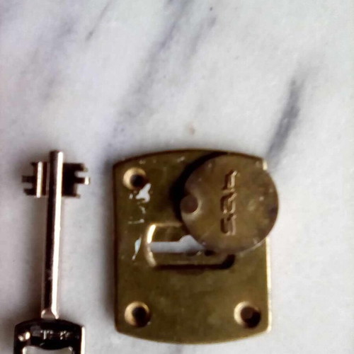 Triaina lock used with one key and metal keyhole cover