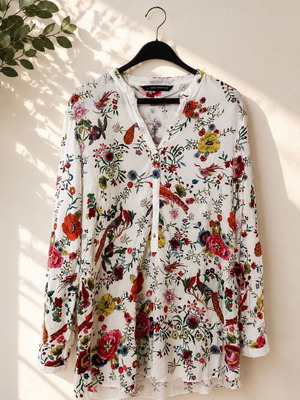 Zara floral women's shirt size M like new