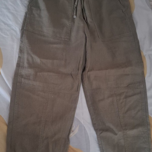Zara pants olive green with drawstring, size M