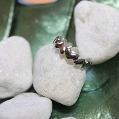 Adjustable silver ring new