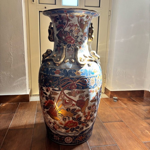 Satsuma vase floor vintage Chinese like new