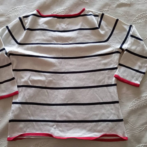 Vintage Julia Bergovich knitted mariniera top with red details size M