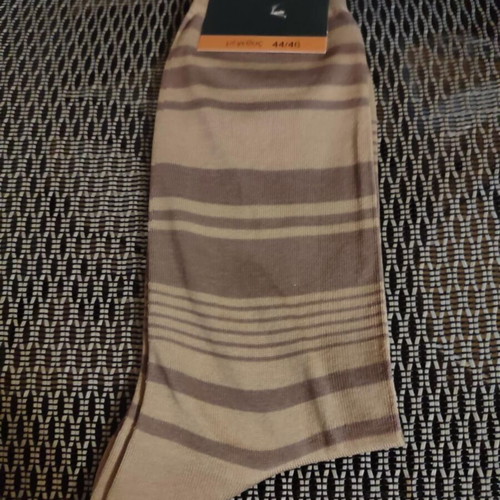 Tex men's socks new, size 44/46, beige and brown