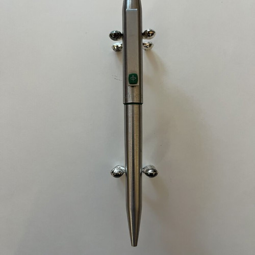 Parker 25 stainless steel green pen used