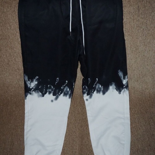 Jogger pants black-white like new, streetwear style