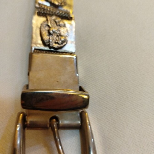 Metal belt used, silver, size 85, with defect