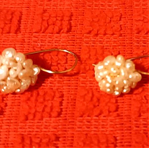 Χρυσά σκουλαρίκια με μαργαριτάρια  γλυκού νερού