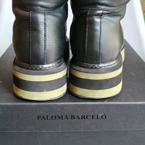 Paloma Barceló leather ankle boot like new, size 40, black-green