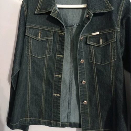 Jeans shirt women elastic like new, size L