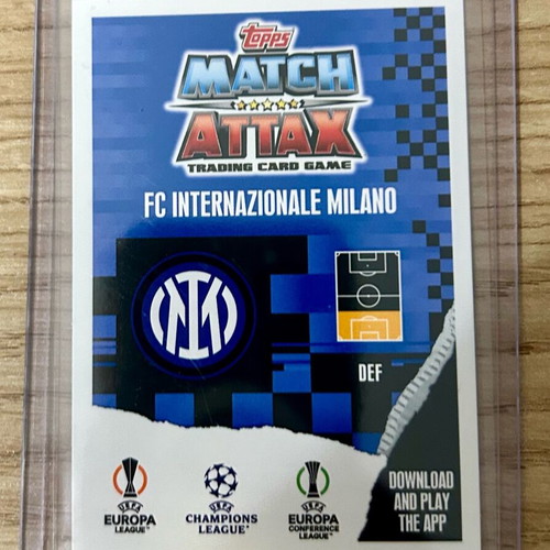 Alessandro Bastoni Inter Topps Match Attax 100 Club card new