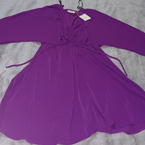 Dress new purple with adjustable drawstring and elastic sleeves size XXXL