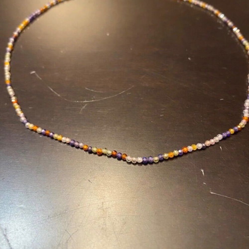 Nephrite Semi-Precious Stone Necklace New, Multicolor