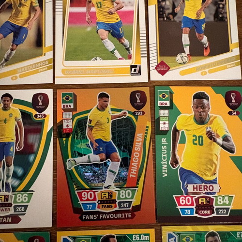 Brasil Panini cards like new, set of 18 pieces