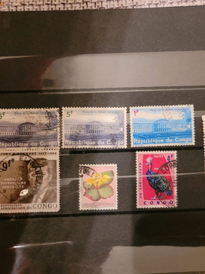 Congo stamps, set of 9 pieces