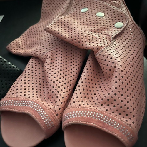 Leather pink ankle boots size 38 new