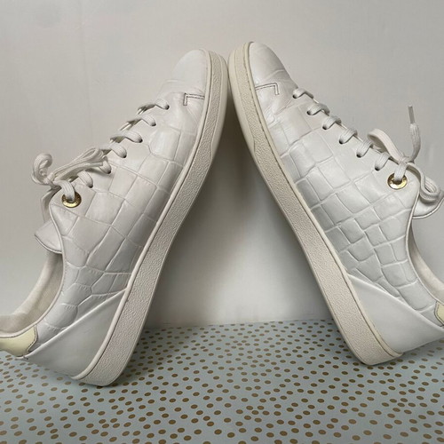 Louis Vuitton FrontRow leather sneakers like new, size 41, white