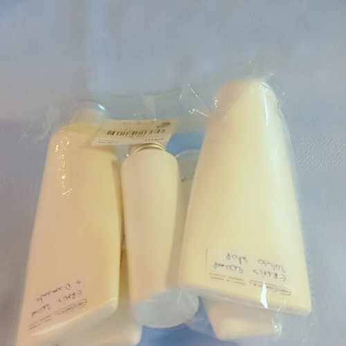 Plastic travel cosmetic containers set of 5 new