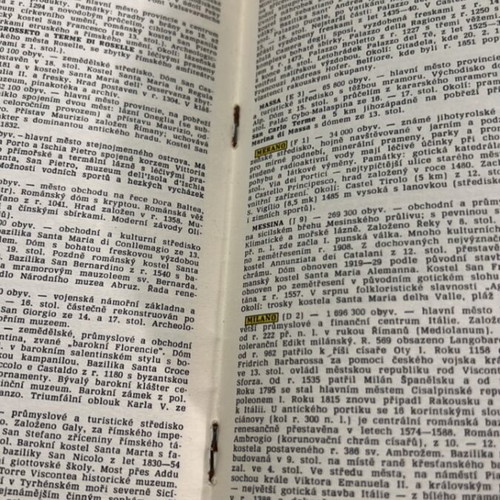 Italy road map used, 1981, in Czech