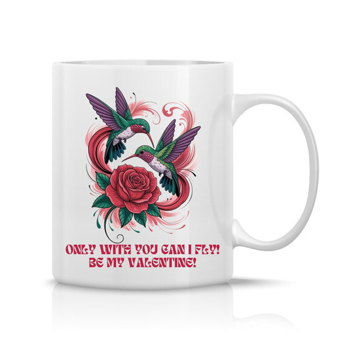 Only With You Can I Fly Mug made to order, Valentine Edition
