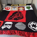 Handmade knitted Star Wars blanket 2.50x2.20 meters