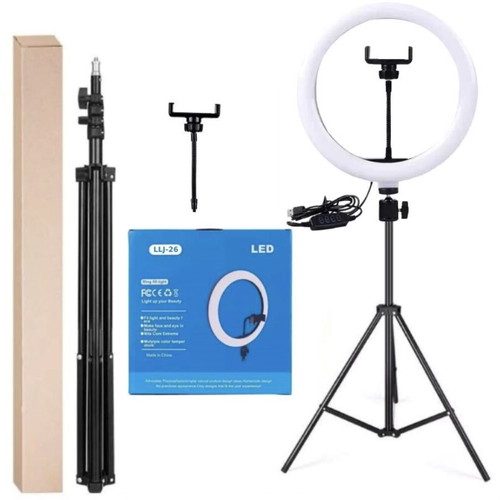 Ring light led 36cm 14” new with floor tripod and phone holder