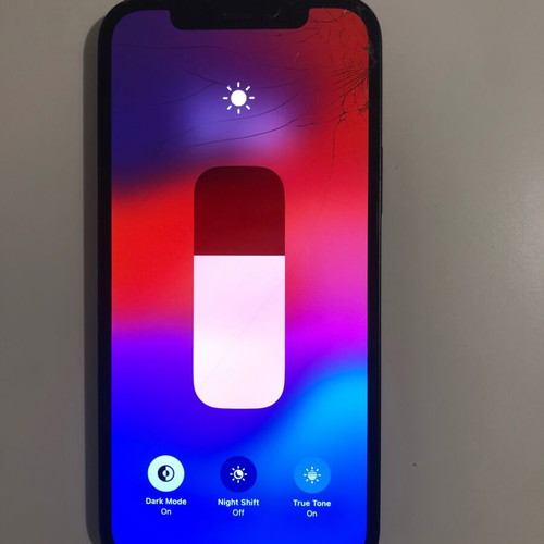 iPhone 12 Black 128GB used with cracked screen