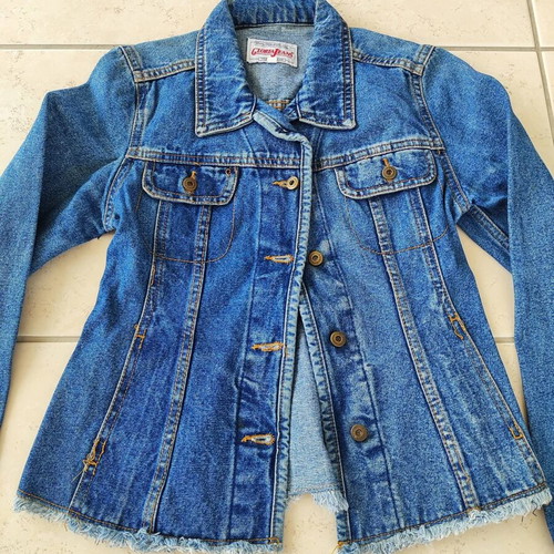 Vintage girls' denim jacket like new, size 10/12, blue