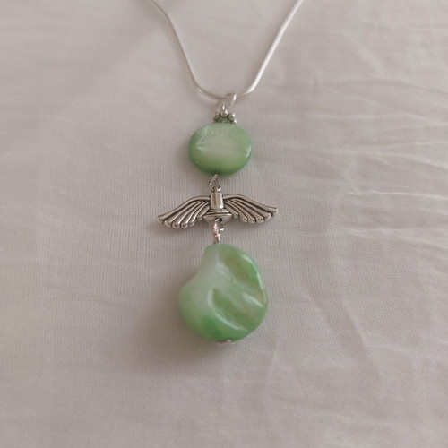 Green Wings handmade necklace