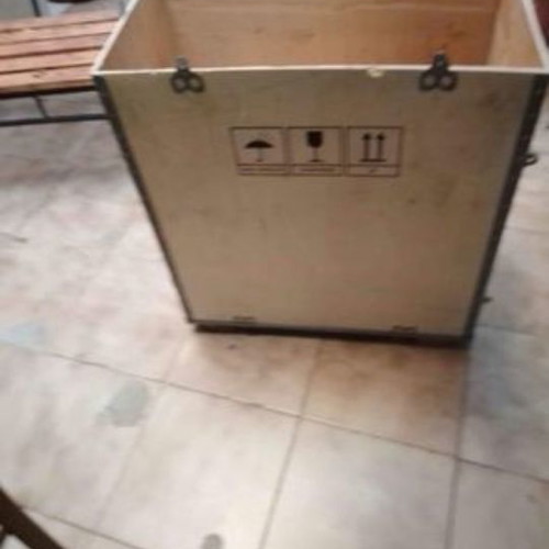 Wooden box with lid used for decoration or storage