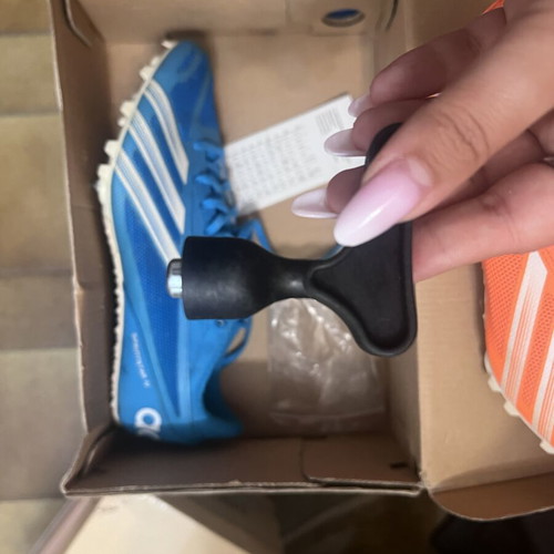 Adidas Sprintstar IV Track & Field Spikes size 39.5 like new, blue and orange