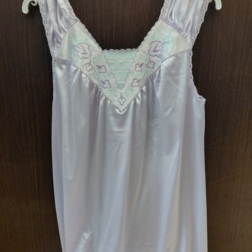 La Nes No 50 satin purple women's nightdress
