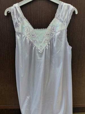 La Nes No 50 satin purple women's nightdress